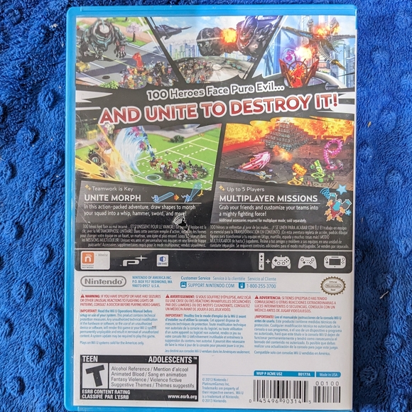 The Wonderful 101 • Wii U Game• Complete in Box - Picture 2 of 3